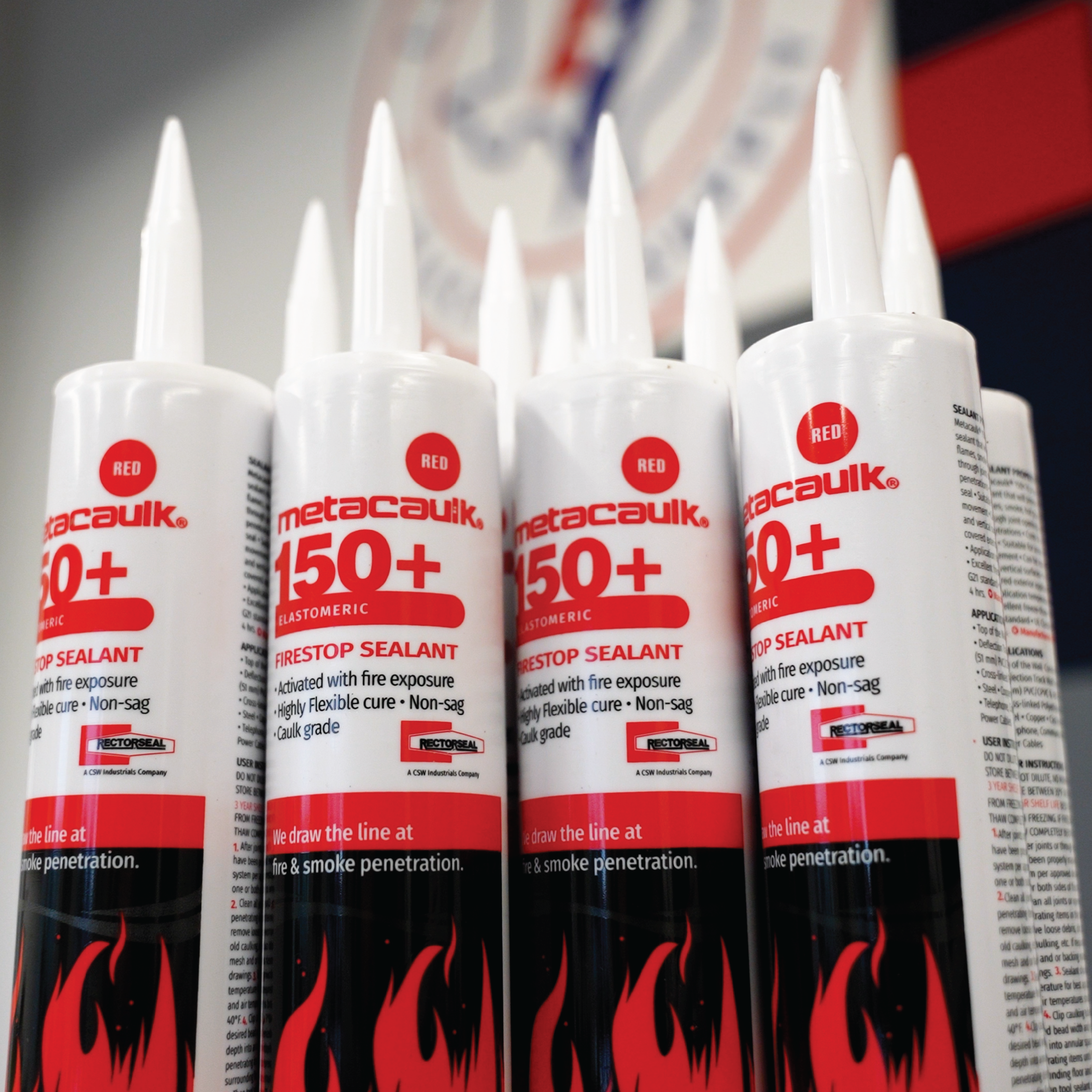 Firestop sealant used in electrical commercial job site